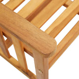 Garden Chairs with Tea Table and Cushions Solid Acacia Wood - 45-Degree Angle