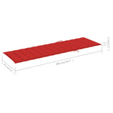 Garden Sun Lounger with Cushion Solid Acacia Wood