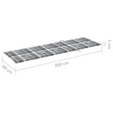 Garden Sun Lounger with Cushion Grey Solid Acacia Wood