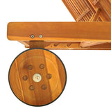 2-Person Garden Sun Lounger with Cushions Solid Acacia Wood - Top-Down View