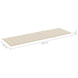 2-Person Garden Sun Lounger with Cushions Solid Acacia Wood - Close-Up Angle