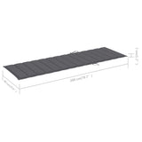 2-Person Garden Sun Lounger with Cushion Grey Solid Acacia Wood - Close-Up Angle