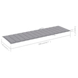 2-Person Garden Sun Lounger with Cushion Grey Solid Acacia Wood - Close-Up Angle