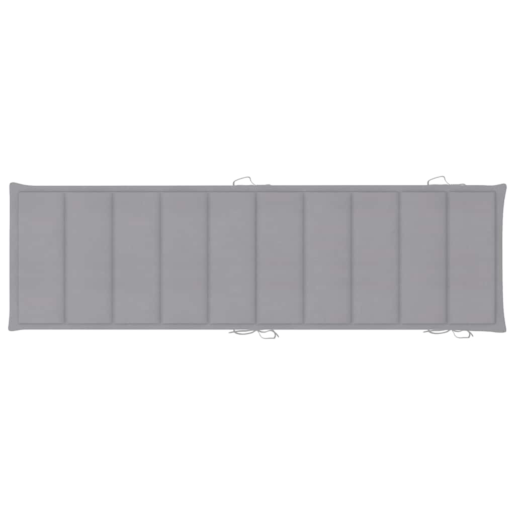 Garden Sun Lounger with Cushion Solid Wood Acacia