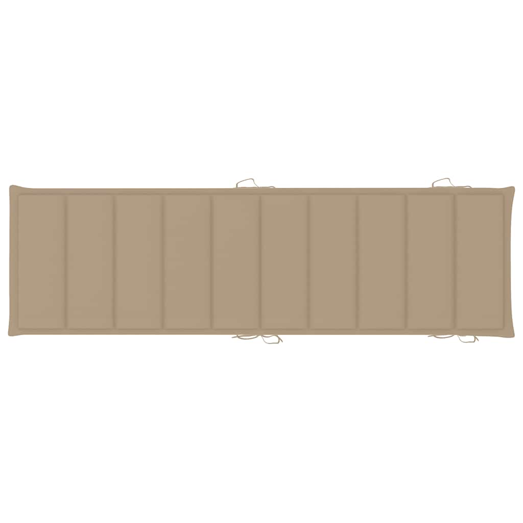 Garden Sun Lounger with Cushion Solid Wood Acacia