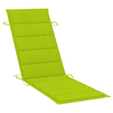 Garden Sun Lounger with Cushion Solid Acacia Wood - Close-Up Angle