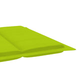Garden Sun Lounger with Cushion Solid Acacia Wood