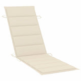 Garden Sun Lounger with Table and Cushion Solid Wood Acacia