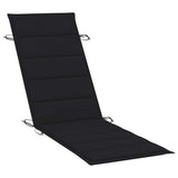 Garden Sun Lounger with Table and Cushion Solid Wood Acacia - 45-Degree Angle