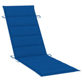 Garden Sun Lounger with Table and Cushion Solid Acacia Wood