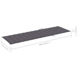 Garden Sun Lounger with Cushion Solid Wood Acacia - Extra Image