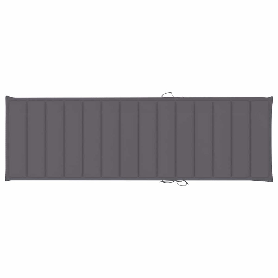 Garden Sun Lounger with Cushion Solid Wood Acacia