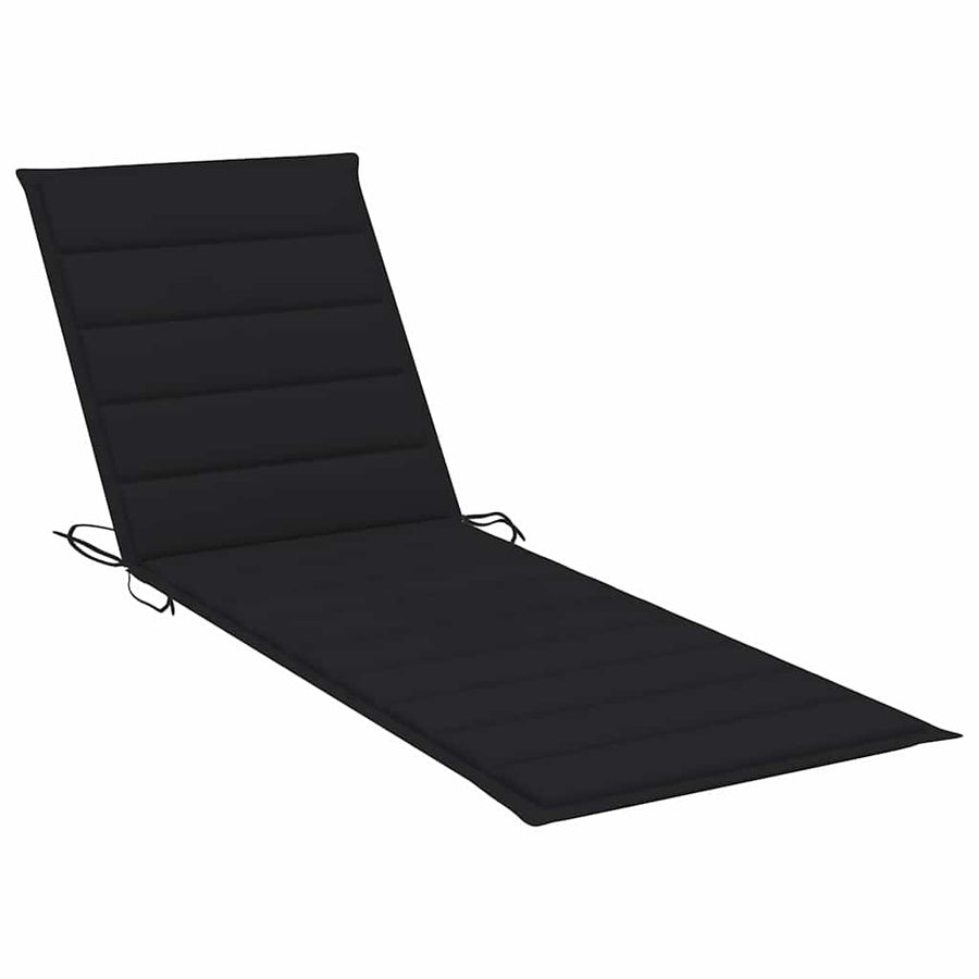 Garden Sun Lounger with Cushion Solid Wood Acacia