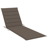 Garden Sun Lounger with Cushion Solid Acacia Wood - Low Angle
