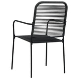 5 Piece Garden Dining Set Black Glass and Steel - Extra Image