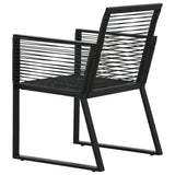3 Piece Outdoor Dining Set PVC Rattan Black - Extra Image