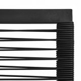 3 Piece Outdoor Dining Set PVC Rattan Black