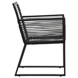 9 Piece Outdoor Dining Set PVC Rattan Black - Extra Image