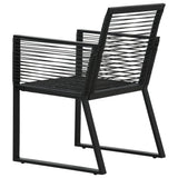9 Piece Outdoor Dining Set PVC Rattan Black - Extra Image