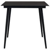 3 Piece Outdoor Dining Set PVC Rattan Black