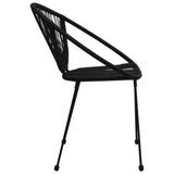 5 Piece Outdoor Dining Set PVC Rattan Black - Extra Image