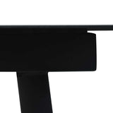 5 Piece Outdoor Dining Set PVC Rattan Black - 45-Degree Angle