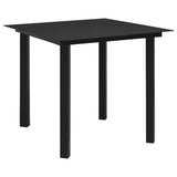5 Piece Outdoor Dining Set PVC Rattan Black - Extra Image