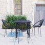 5 Piece Outdoor Dining Set PVC Rattan Black