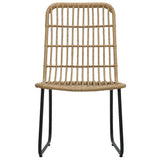 9 Piece Outdoor Dining Set Poly Rattan and Glass - Low Angle
