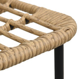 3 Piece Outdoor Dining Set Poly Rattan and Glass - Extra Image