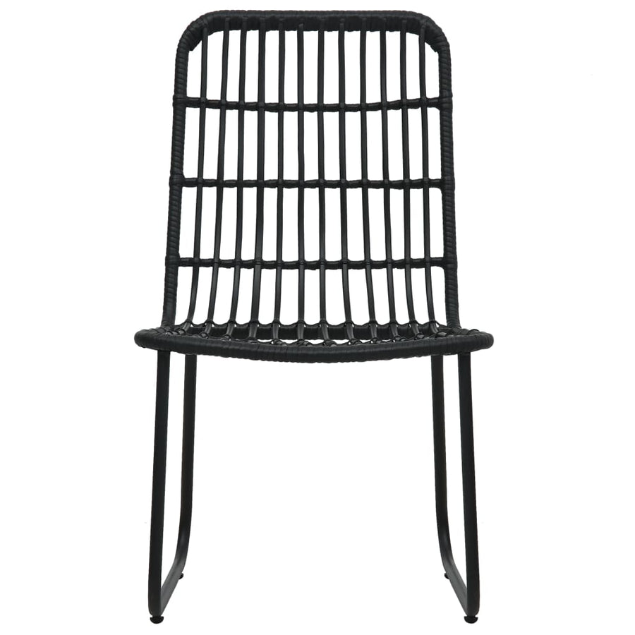 5 Piece Outdoor Dining Set Poly Rattan and Glass