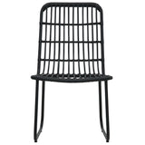 3 Piece Outdoor Dining Set Poly Rattan and Glass - 45-Degree Angle