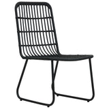 7 Piece Outdoor Dining Set Poly Rattan and Glass - Top-Down View