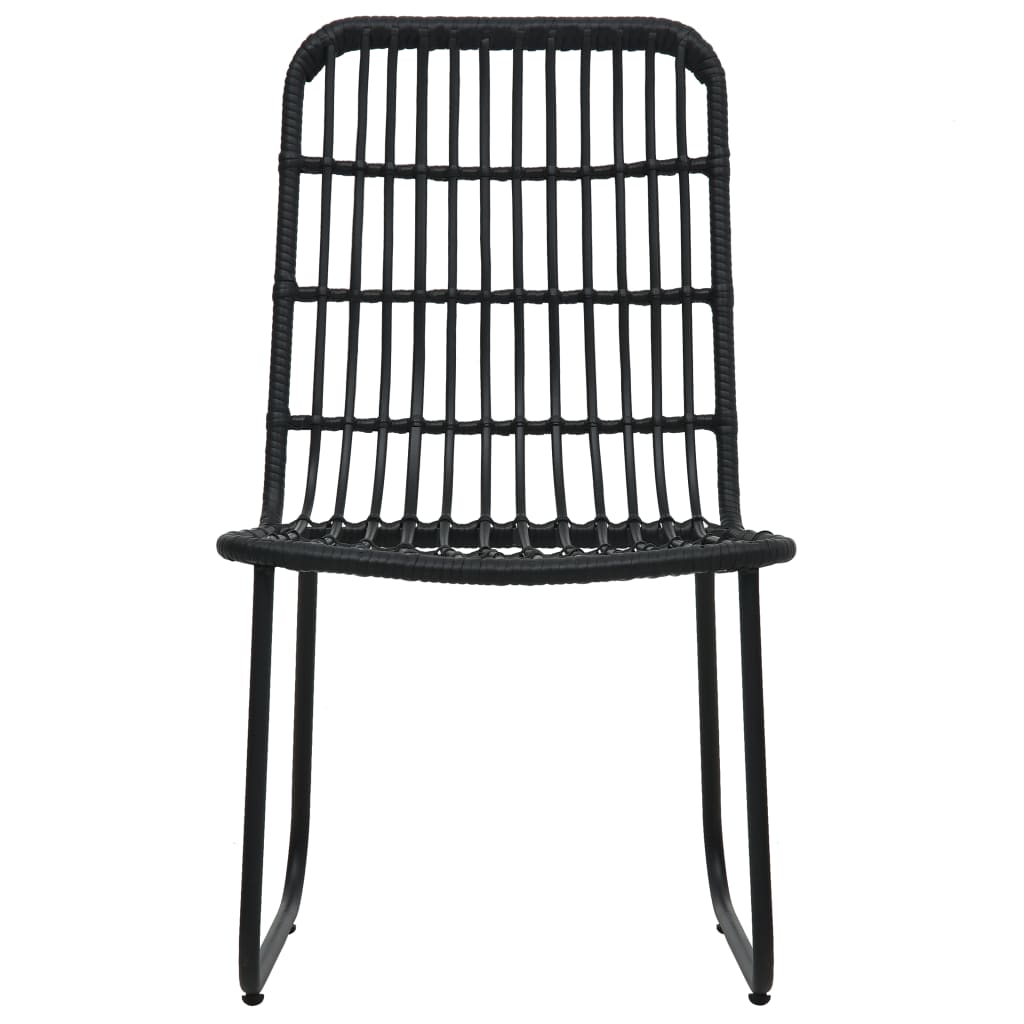 7 Piece Outdoor Dining Set Poly Rattan and Glass