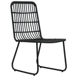9 Piece Outdoor Dining Set Poly Rattan and Glass - Top-Down View
