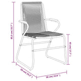 7 Piece Garden Dining Set Black PVC Rattan - Extra Image