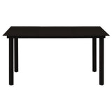 5 Piece Garden Dining Set Black PVC Rattan