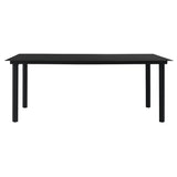 7 Piece Garden Dining Set Black PVC Rattan