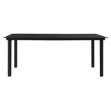 9 Piece Garden Dining Set Black PVC Rattan - Low Angle