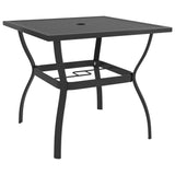5 Piece Garden Dining Set Textilene and Steel - Side View