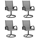 5 Piece Garden Dining Set Textilene and Steel - Rear View