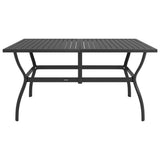 5 Piece Garden Dining Set Textilene and Steel - Top-Down View