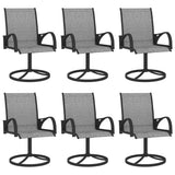 7 Piece Garden Dining Set Textilene and Steel