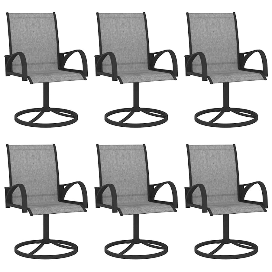7 Piece Garden Dining Set Textilene and Steel