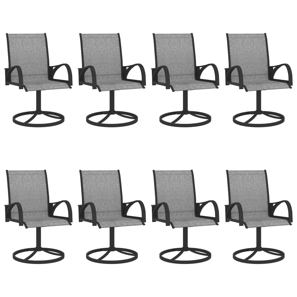 9 Piece Garden Dining Set Textilene and Steel