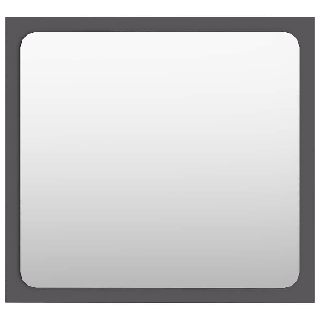 2 Piece Bathroom Furniture Set Grey Engineered Wood