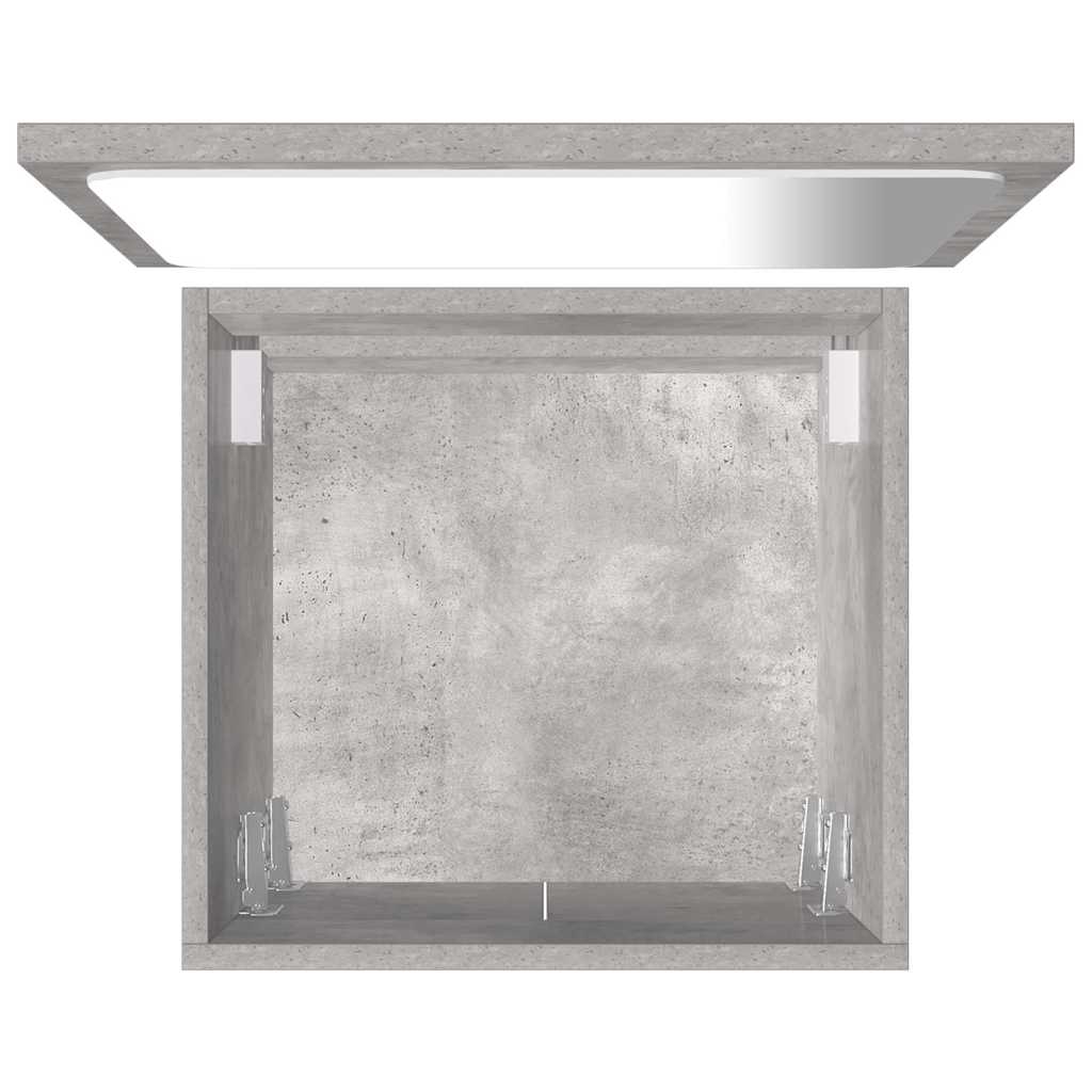2 Piece Bathroom Furniture Set Concrete Grey Engineered Wood