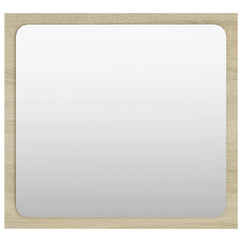 2 Piece Bathroom Furniture Set White and Sonoma Oak Engineered Wood