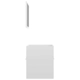2 Piece Bathroom Furniture Set High Gloss White Engineered Wood - Close-Up Angle