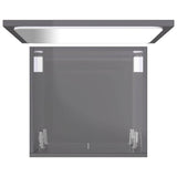 2 Piece Bathroom Furniture Set High Gloss Grey Engineered Wood - Extra Image